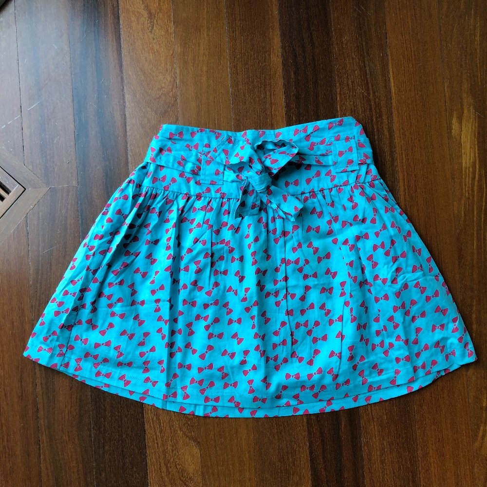 Tiffany Blue w/Pink bows print Skirt Girls Size 10